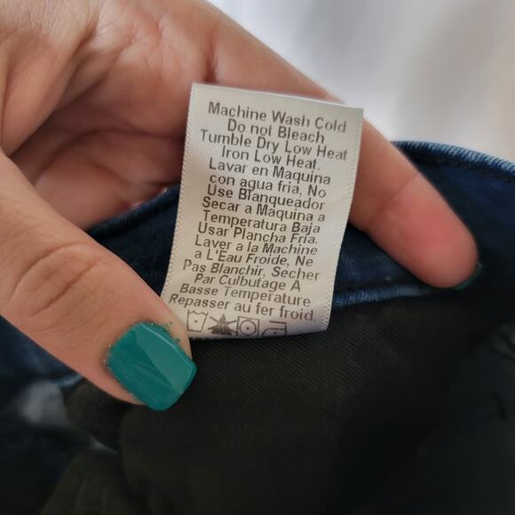 Current Elliott Dark Wash Indigo High Rise USA Made Ankle Skinny Jeans Size 26 - Picture 12 of 13